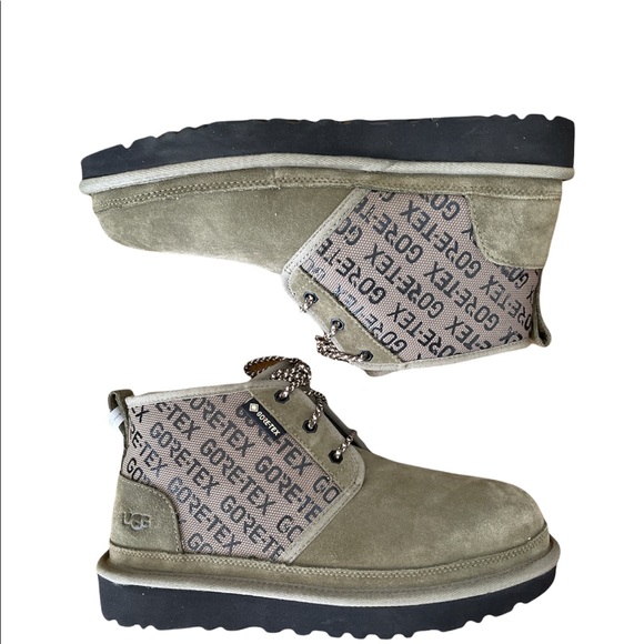 UGG Chukka Neumel GORE-TEX Waterproof Suede Men’s Boot Green Olive Size 8 - Picture 7 of 9